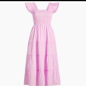 Hill House Pink Gingham Midi Dress